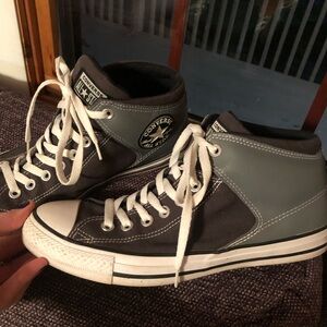 Converse Two-Tone Gray High-Top Sneakers